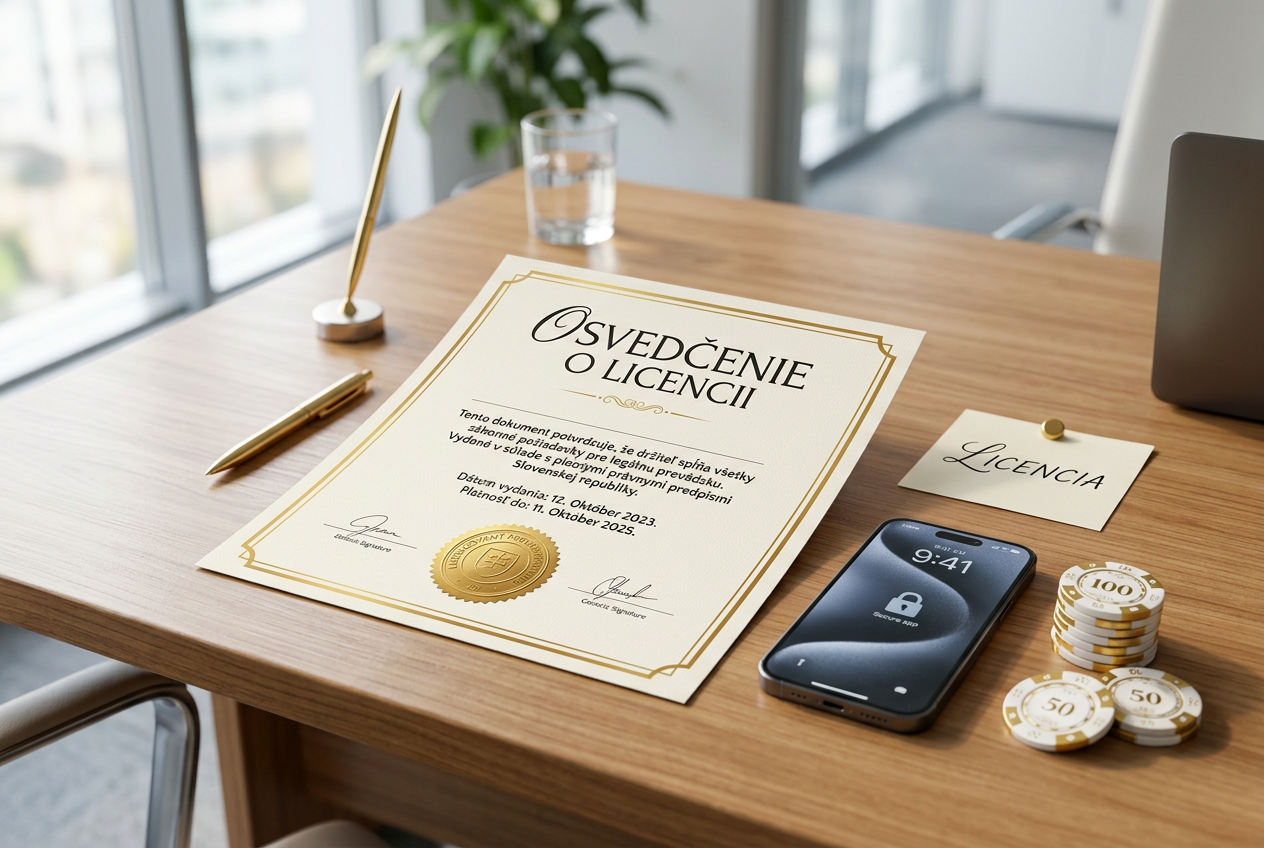Symboly bezpečnosti a licencie pre slovenské online kasína